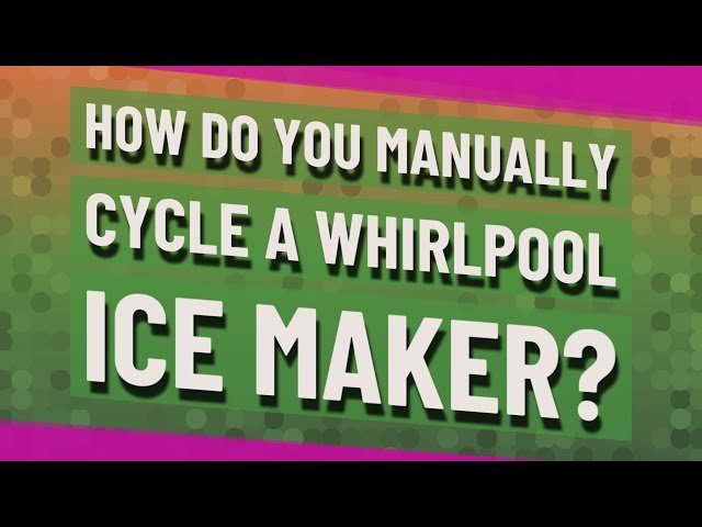 Essential tools for performing a manual cycle on a refrigerator ice maker.