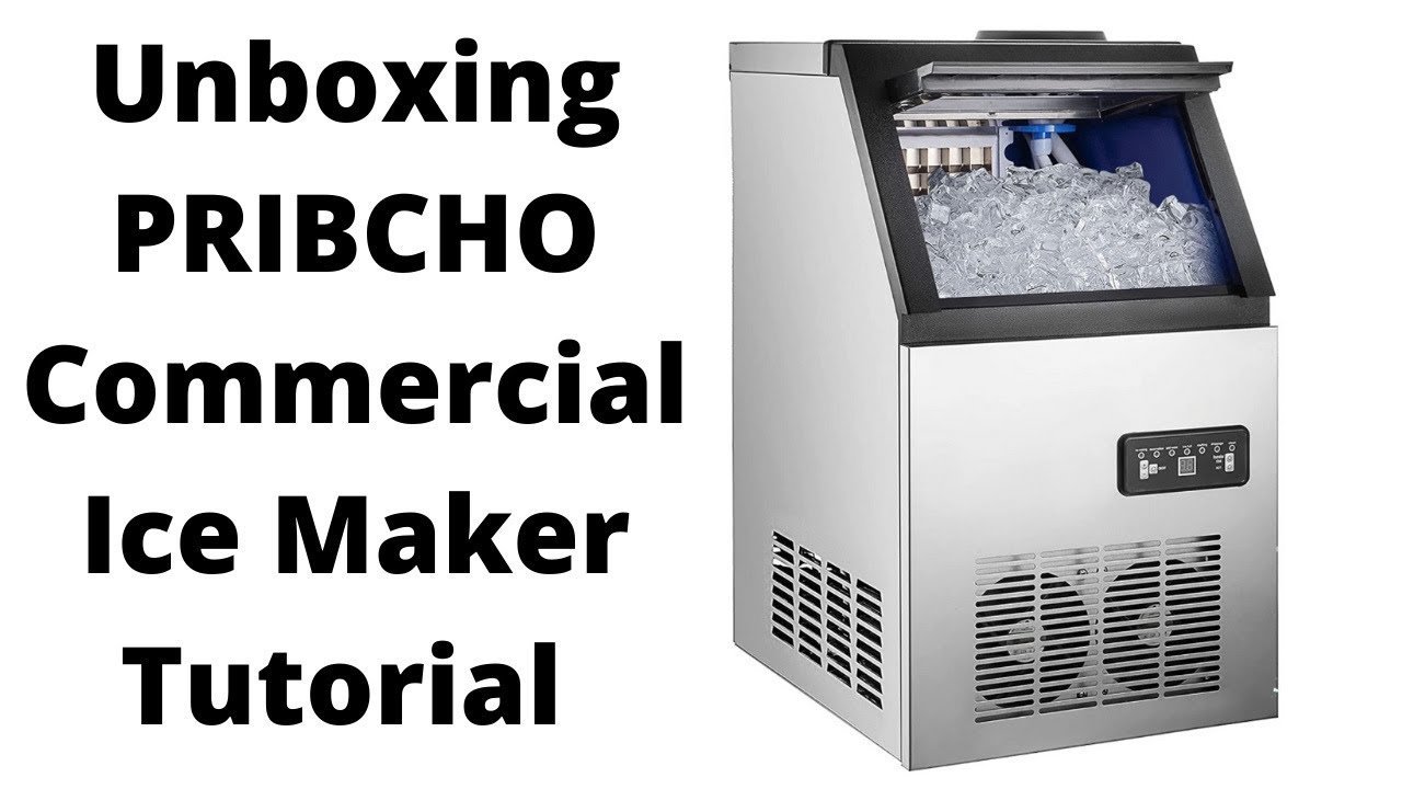Checking the level of an ice maker machine to ensure it operates correctly.