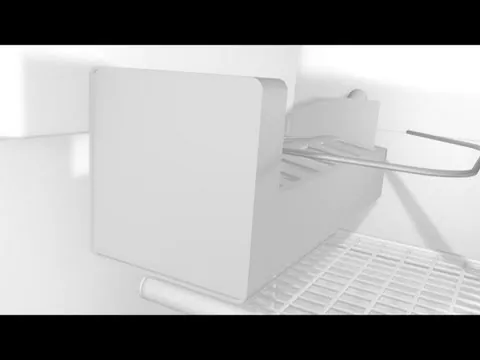 Refrigerator ice maker water inlet valve and fill tube above ice mold tray